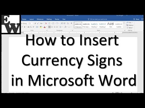 shortcut key for peso sign in microsoft word